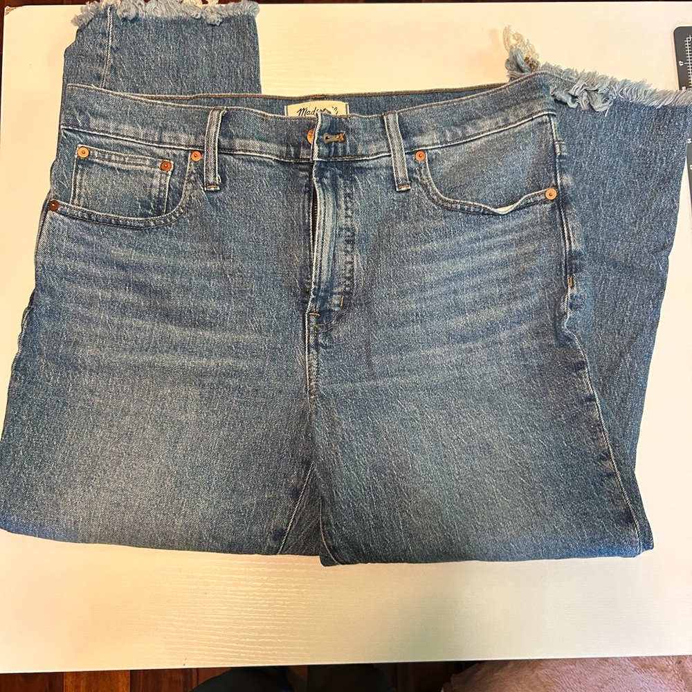 Madewell Blue Straight Leg Jeans Classic Style